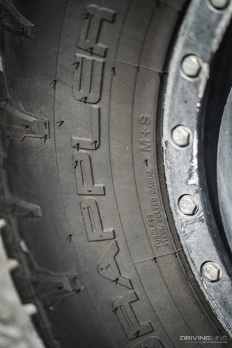 M+S symbol on the sidewall of a Nitto Terra Grappler G2